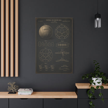 Vintage Soccer Ball Patent Sports Wall Art & Canvas Print