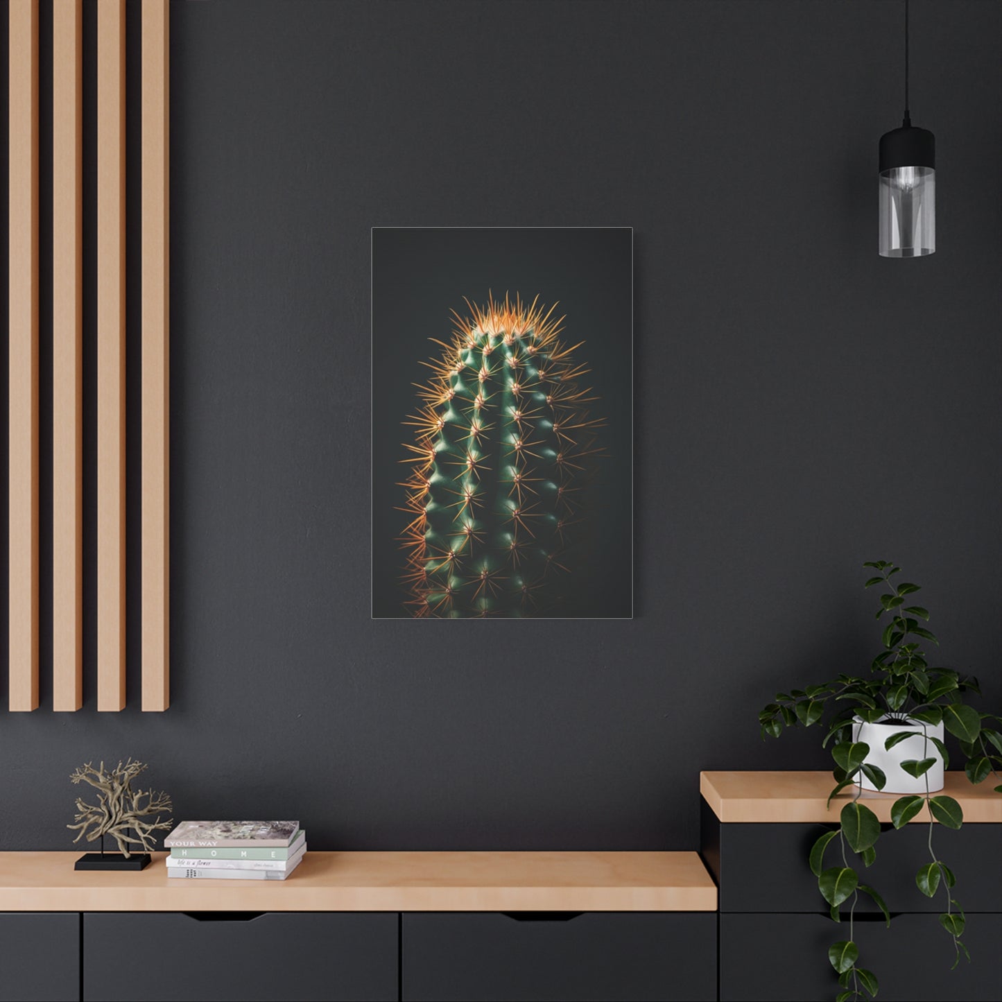 Golden Spine Barrel Cactus Close-Up Wall Art & Canvas Prints