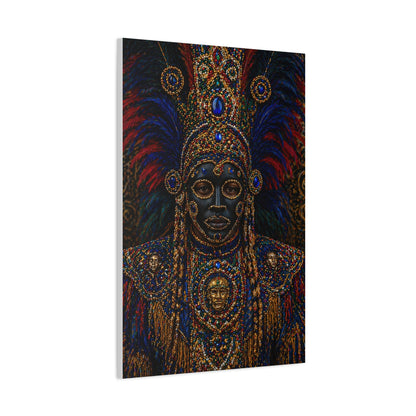 Black Masking Ceremonial Portrait Wall Art & Canvas Print