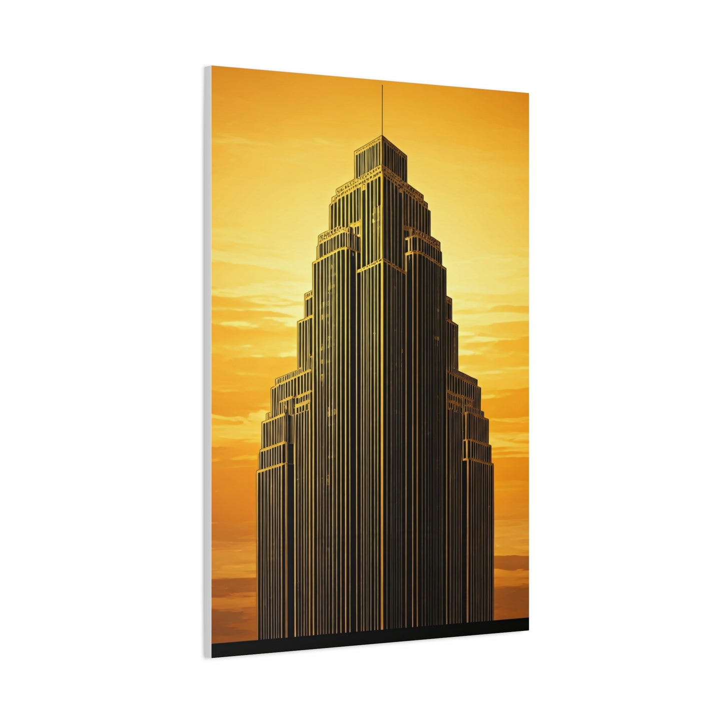 Golden Empire Sunset Skyscraper Wall Art & Canvas Prints