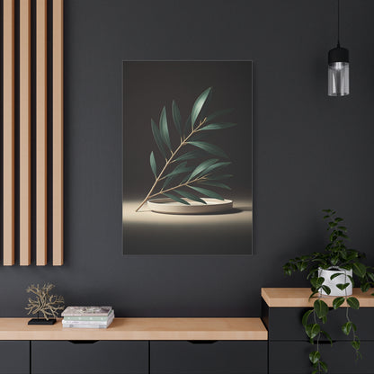Minimal Olive Branch Botanical Wall Art & Canvas Prints