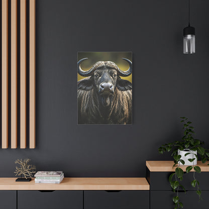 Golden Rim-Lit Buffalo Portrait Wall Art & Canvas Print