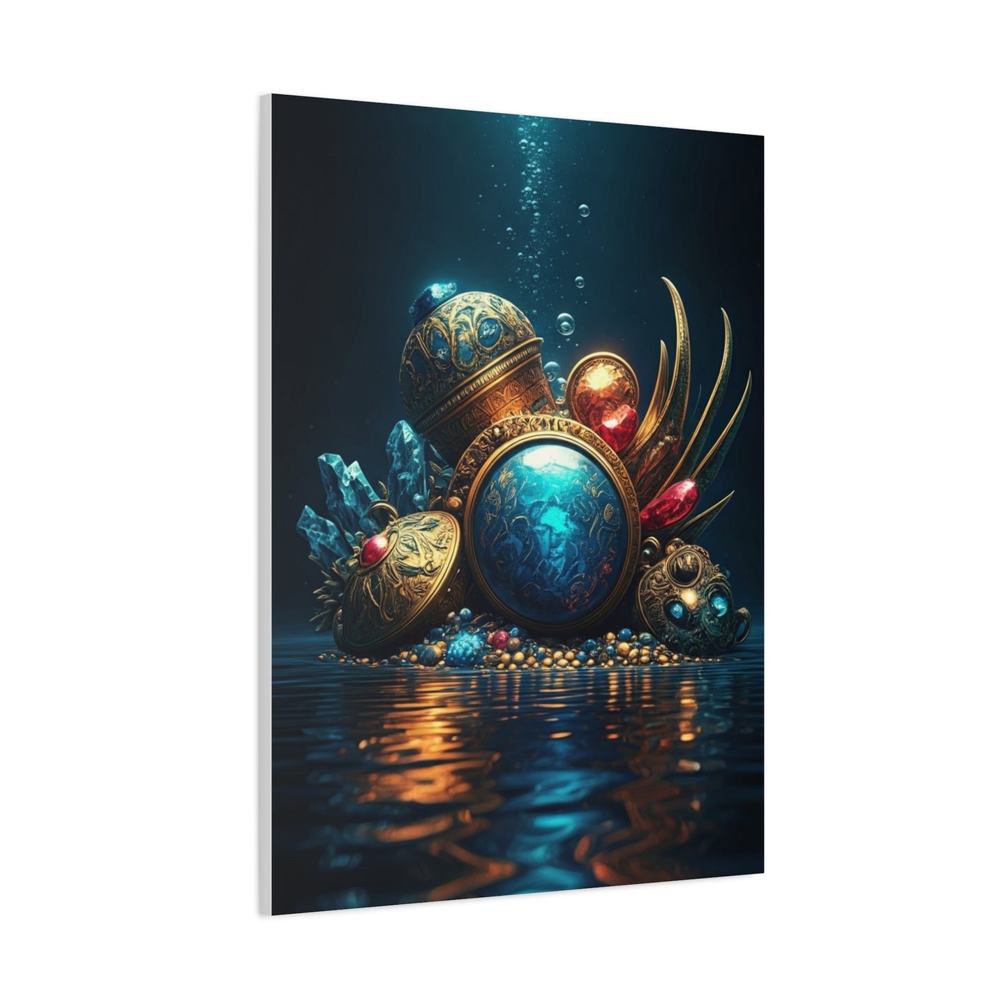 Sunken Royal Treasure Relics in Deep Blue Water Wall Art & Canvas Prints