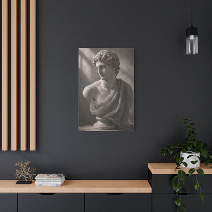 Classical Marble Bust Draped Wall Art & Canvas Print