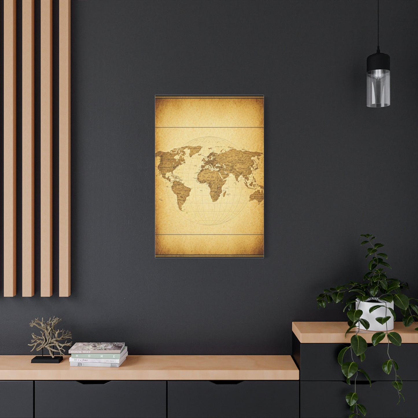 Soft Sepia Classic World Chart Wall Art & Canvas Prints