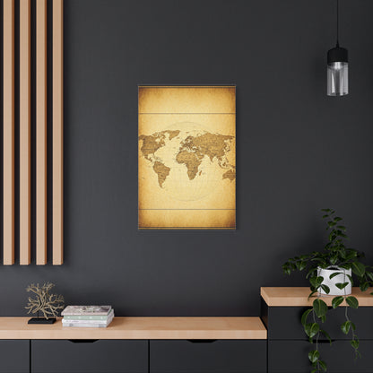 Soft Sepia Classic World Chart Wall Art & Canvas Prints