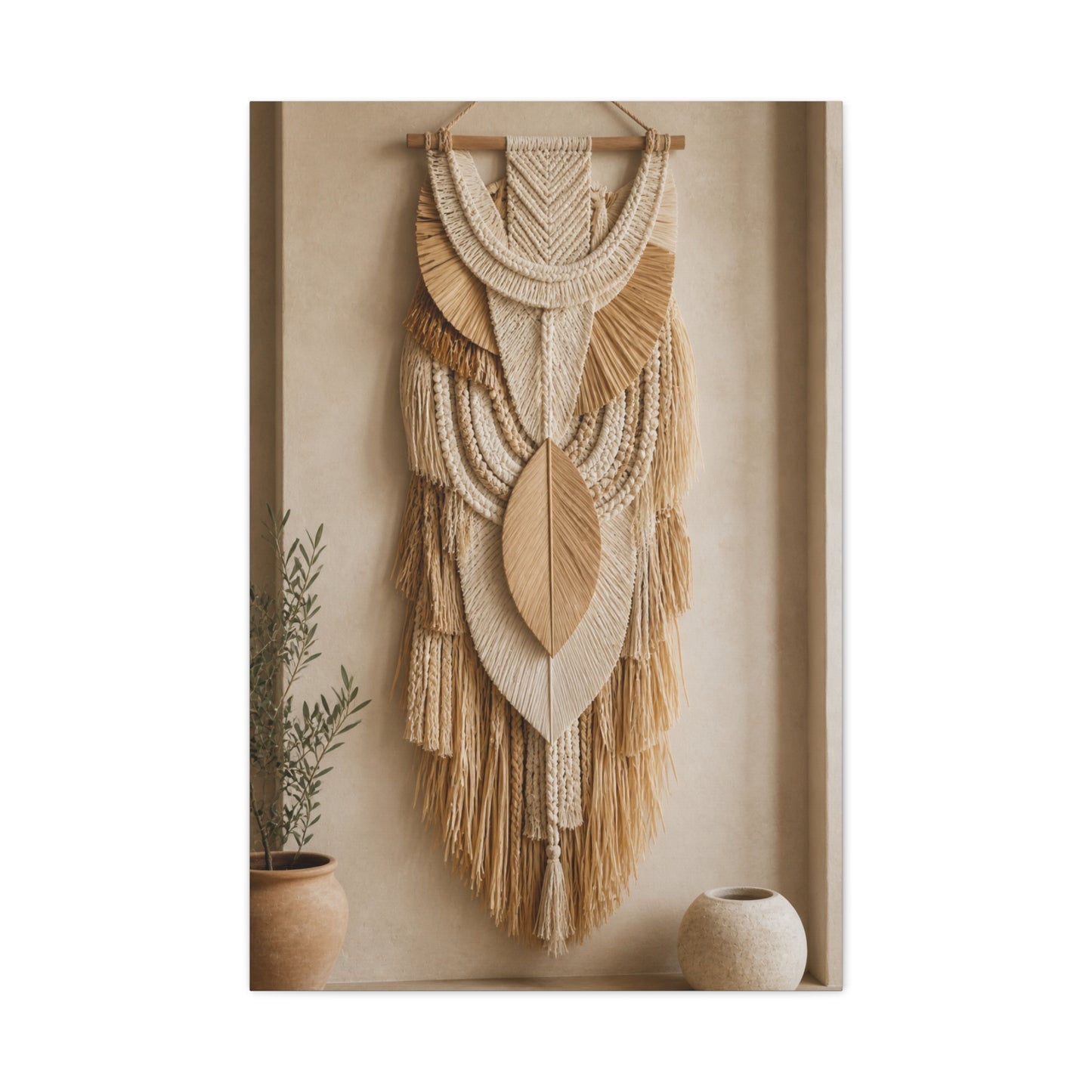 Handwoven Natural Fiber Wall Hanging Wall Art & Canvas Print