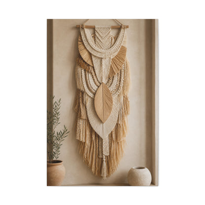 Handwoven Natural Fiber Wall Hanging Wall Art & Canvas Print