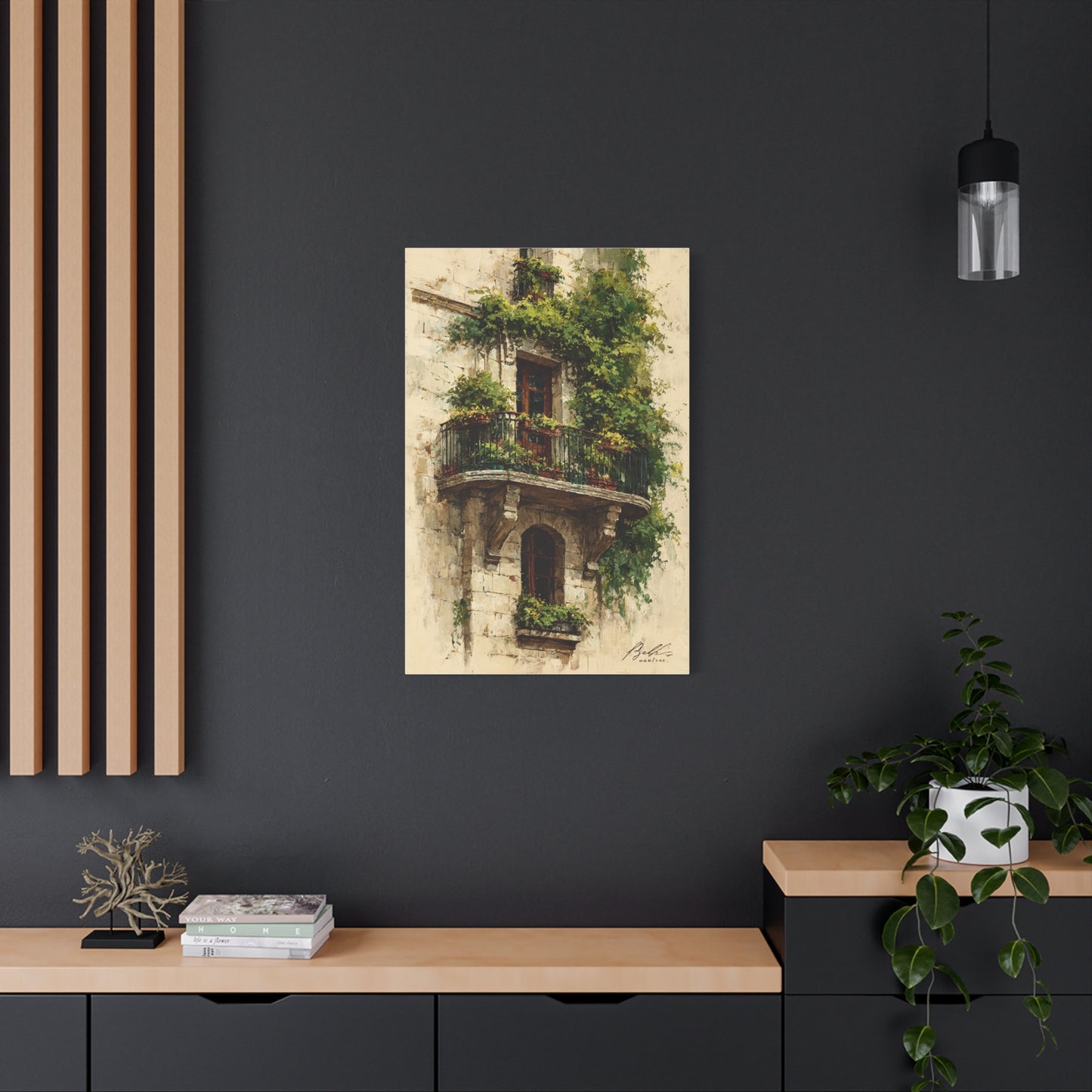 Parisian Balcony Ivy Wall Art & Canvas Print