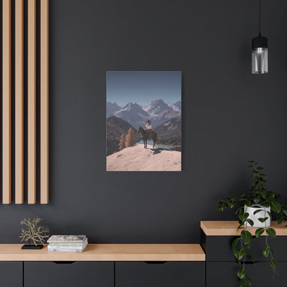 Mountain Overlook Cowboy Wall Art & Canvas Print