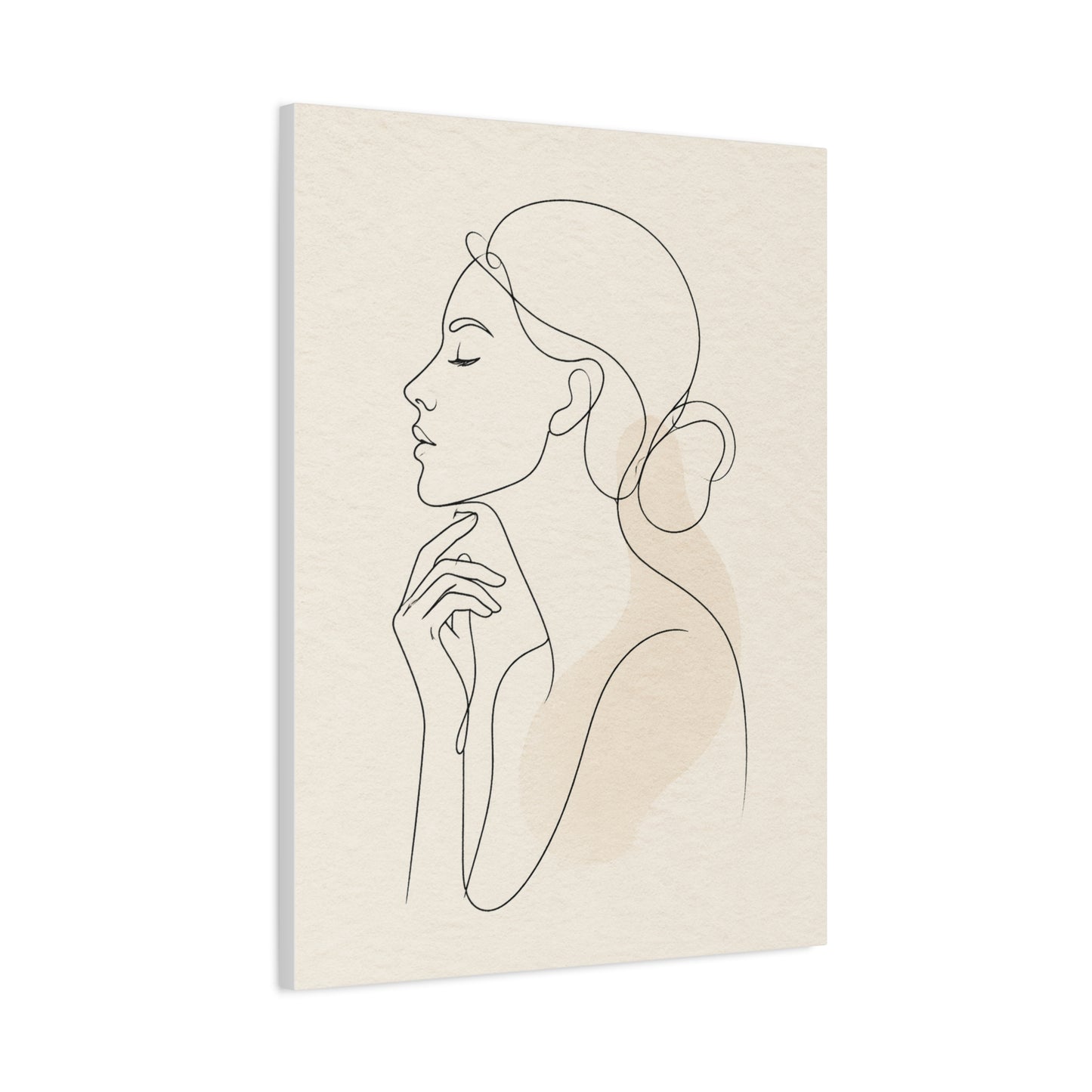 Minimal Continuous Line Portrait Wall Art & Canvas Print