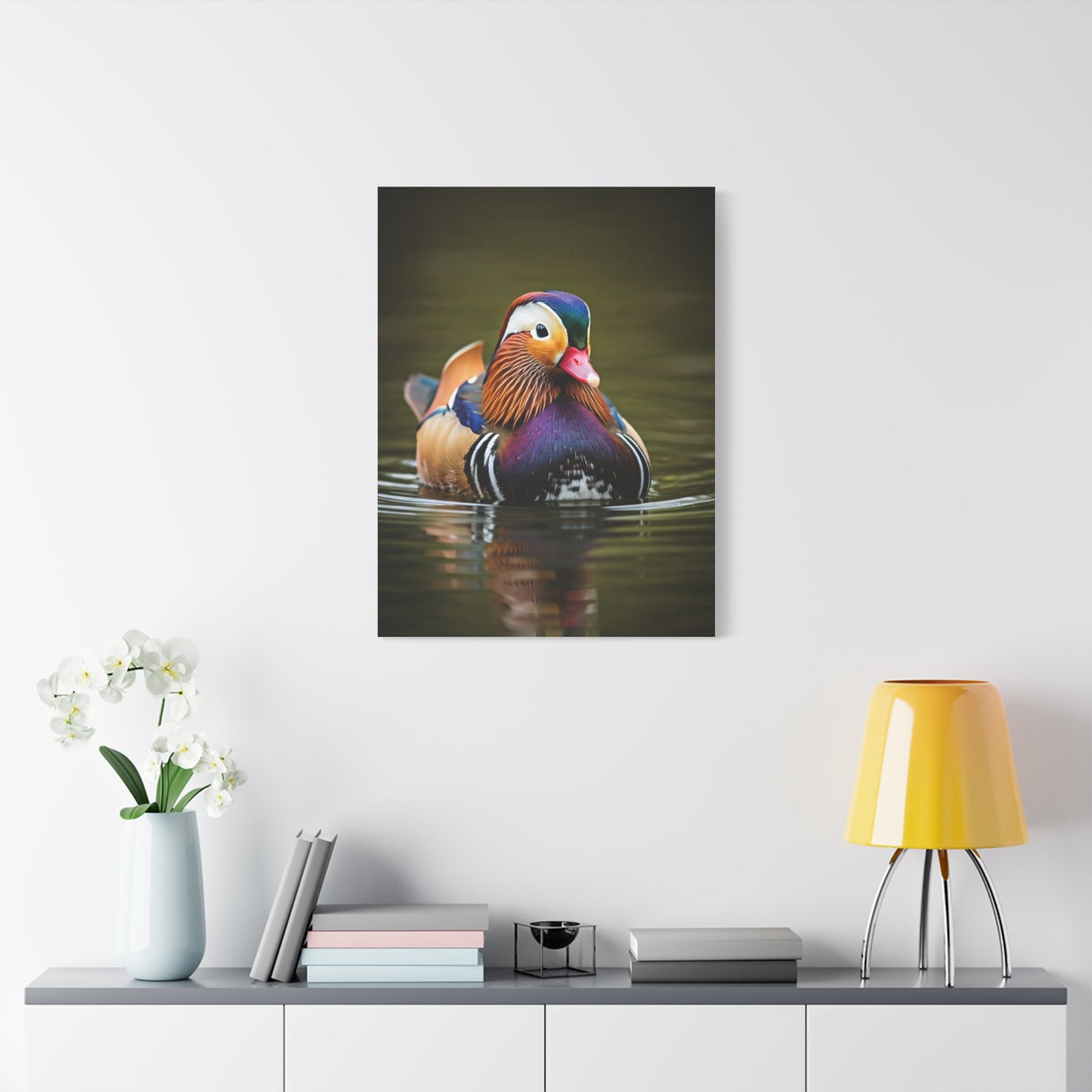 Mandarin Duck with Colorful Plumage Wall Art & Canvas Prints