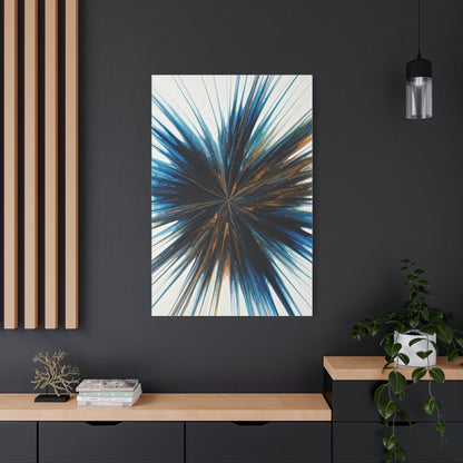 Deep Blue Starburst Abstract Wall Art & Canvas Prints