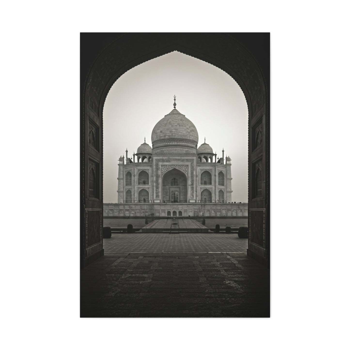 Taj Mahal Monochrome Elegance Wall Art & Canvas Print