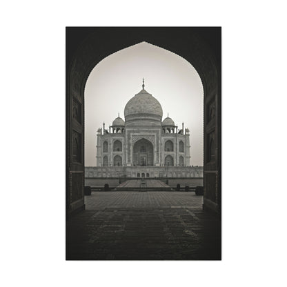 Taj Mahal Monochrome Elegance Wall Art & Canvas Print