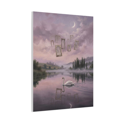 Surreal Swan Dreamscape Reflection Wall Art & Canvas Print
