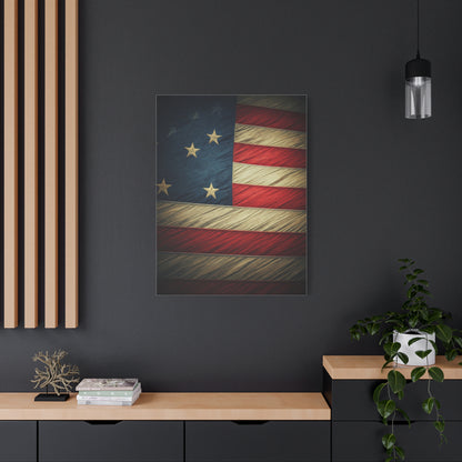 Vintage American Flag Heritage Wall Art & Canvas Prints