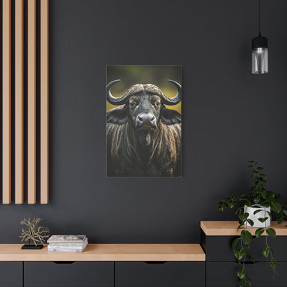 Golden Rim-Lit Buffalo Portrait Wall Art & Canvas Print