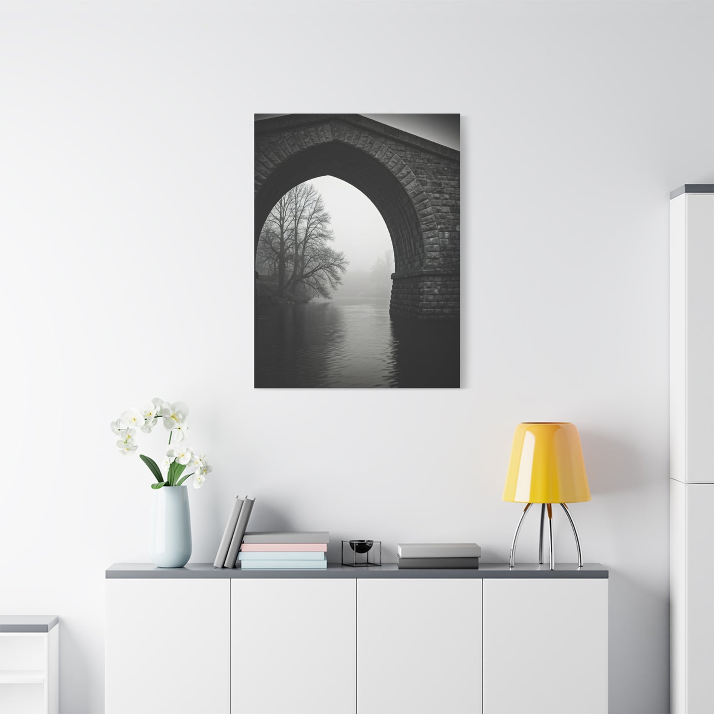 Misty Archway Bridge Scene Wall Art & Canvas Prints