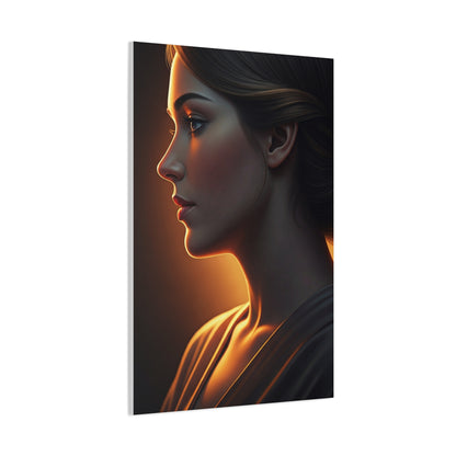 Soft Profile Glow Portrait Wall Art & Canvas Prints