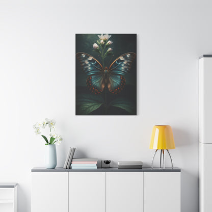 Midnight Blue Garden Butterfly Wall Art & Canvas Prints