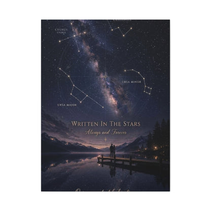 Celestial Destiny Night Sky Romance Wall Art & Canvas Print
