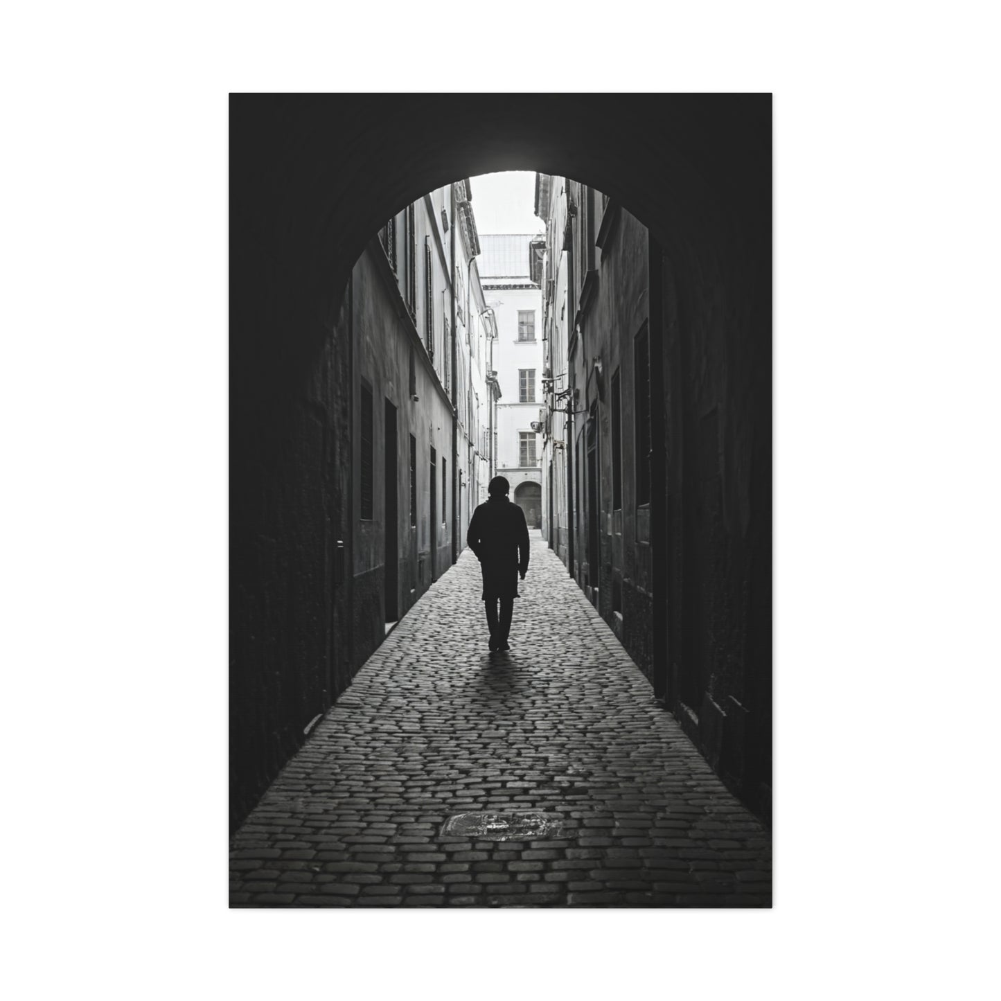 Solitary Alley Silhouette Wall Art & Canvas Prints