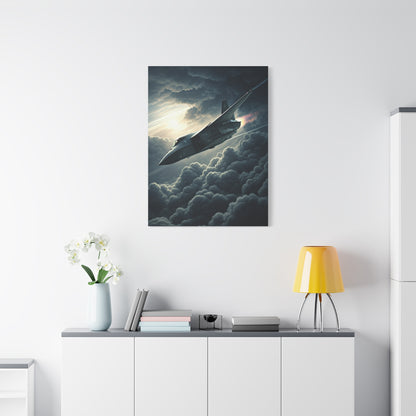 Stealth Fighter Above the Clouds Wall Art & Canvas Prints