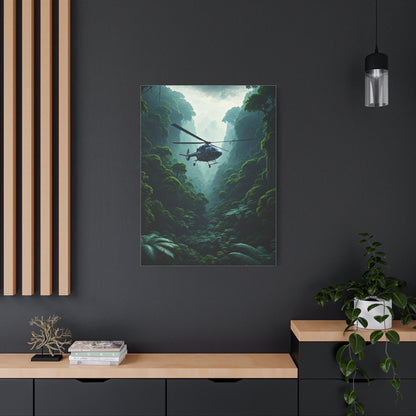 Vintage Fighter Aerial Dive Over City Wall Art & Canvas Prints