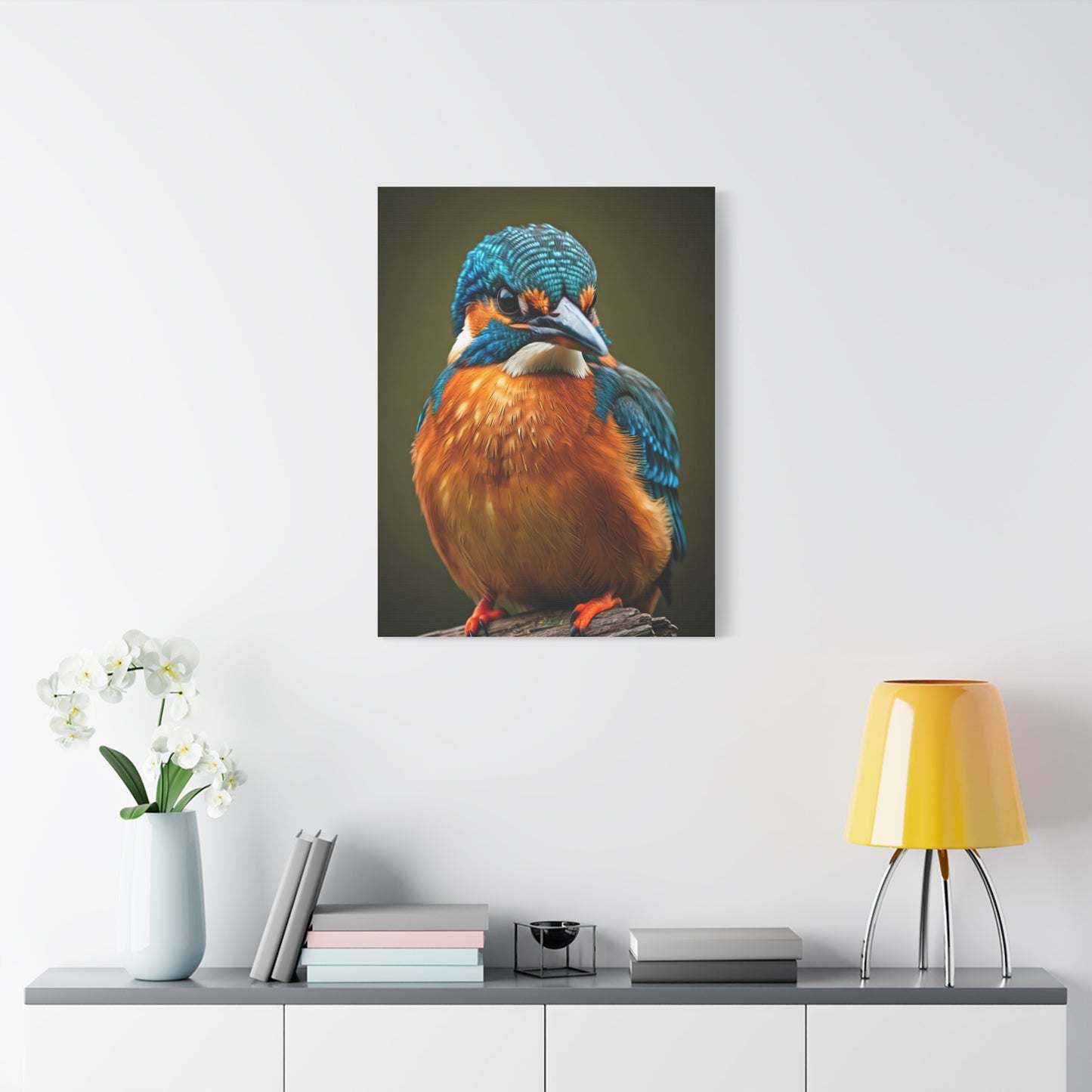 Tender Kingfisher Moment Wall Art & Canvas Prints