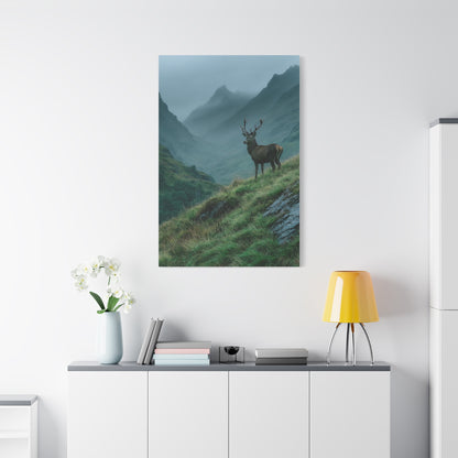 Highland Valley Stag Vista Wall Art & Canvas Print