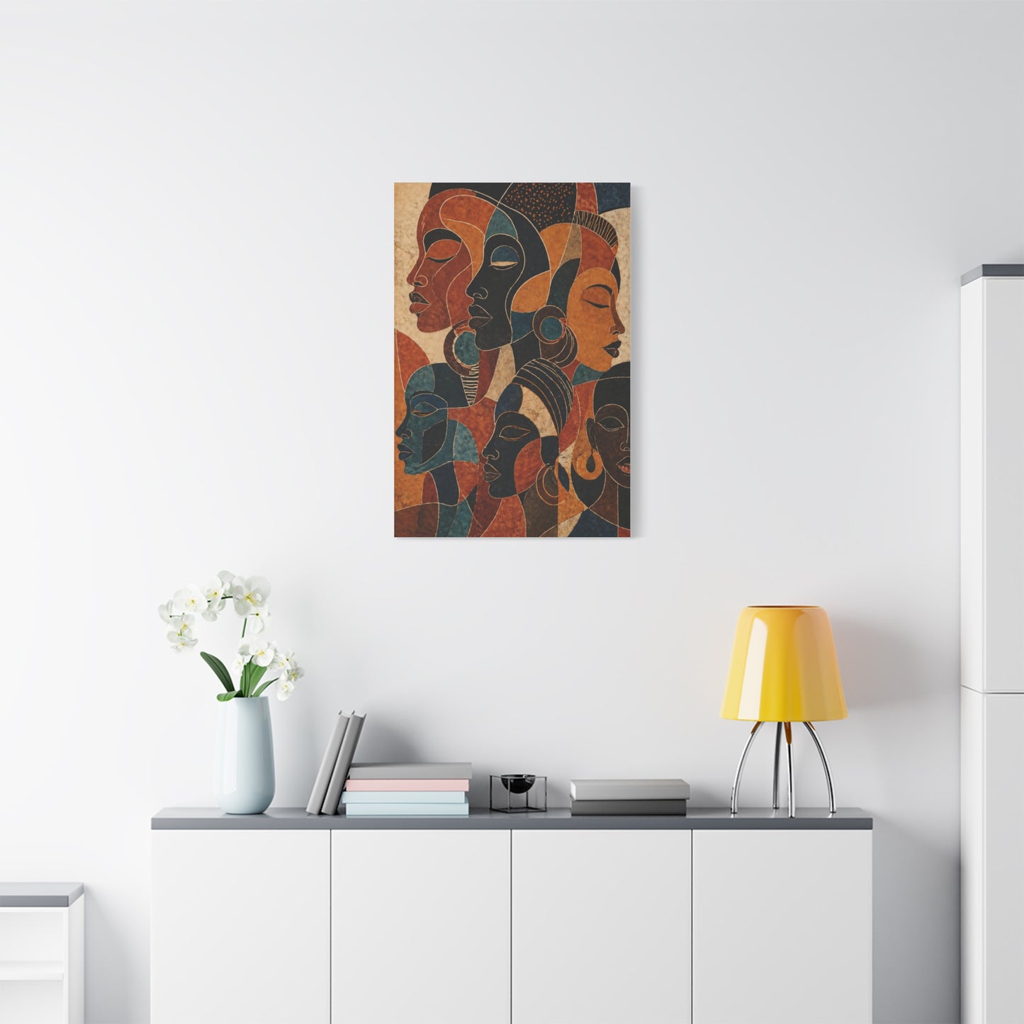 Abstract African Faces Composition Wall Art & Canvas Print