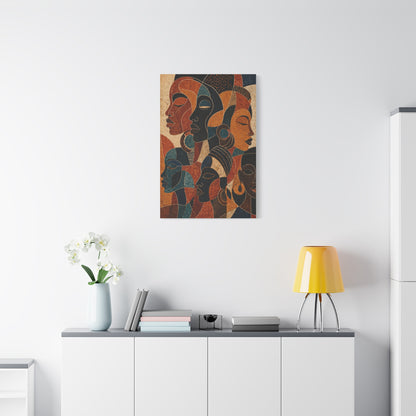 Abstract African Faces Composition Wall Art & Canvas Print