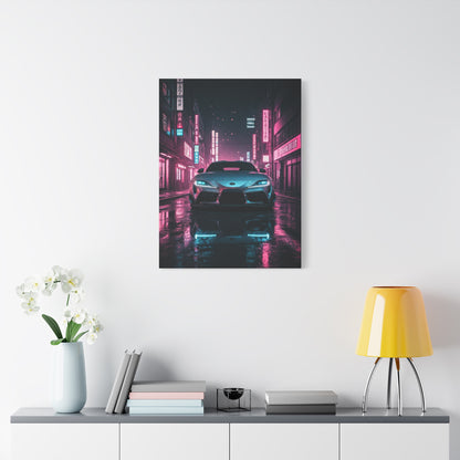 Toyota Supra Mk5 Cyberpunk Street Reflections Wall Art & Canvas Prints