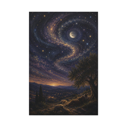 Psalm 8 Celestial Wonder Scripture Wall Art & Canvas Print