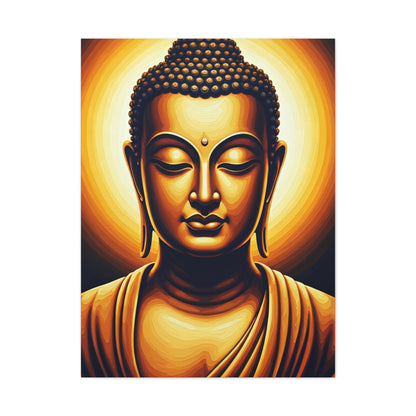 Golden Aura Buddha Meditation Wall Art & Canvas Prints
