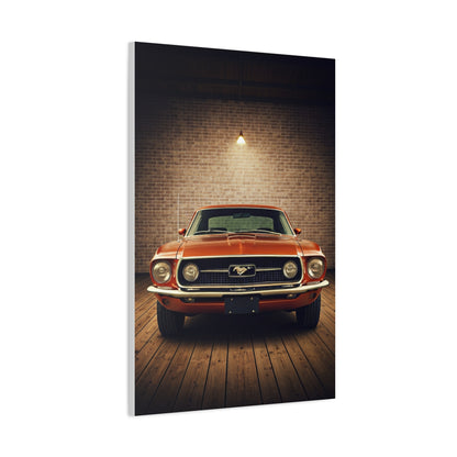 Ford Mustang 1969 Vintage Garage Wall Art & Canvas Prints