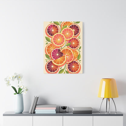 Retro Citrus Slice Composition Wall Art & Canvas Print