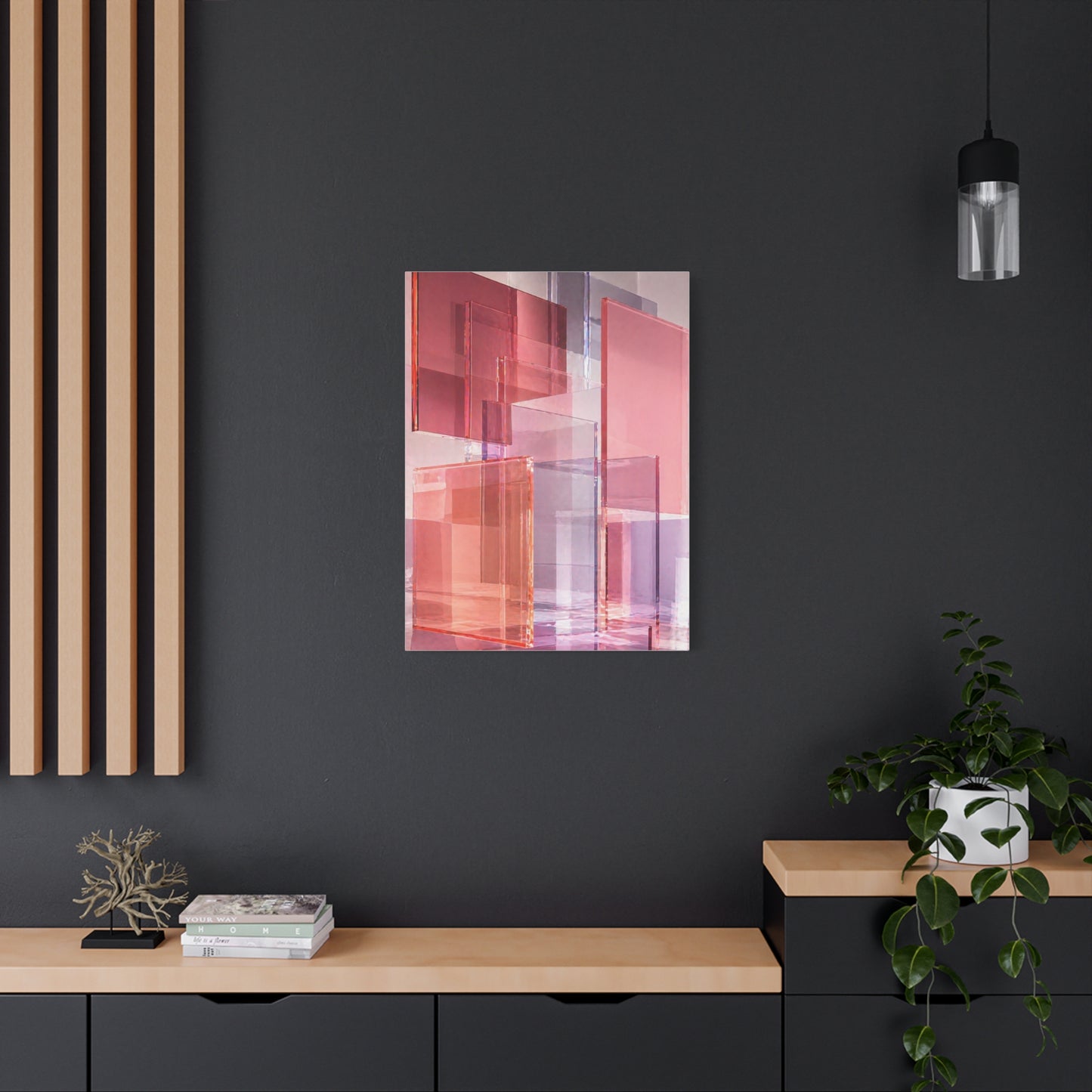 Blush Acrylic Glass Illusion Wall Art & Canvas Print