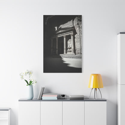 Petra Rock-Cut Temple Shadows Wall Art & Canvas Prints