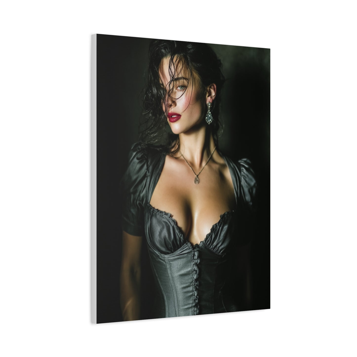 High-Fashion Satin Portrait Wall Art & Canvas Print
