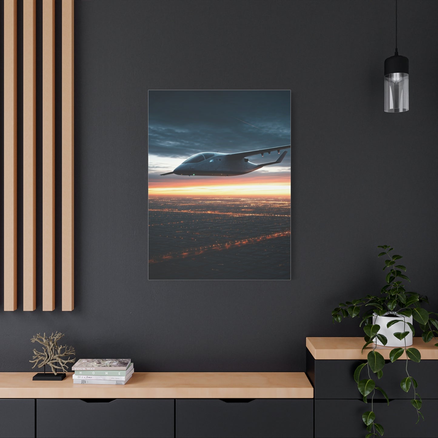 Twilight Cruiser Over Lights Wall Art & Canvas Prints