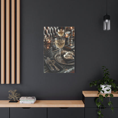 Champagne and Oyster Luxury Table Wall Art & Canvas Print