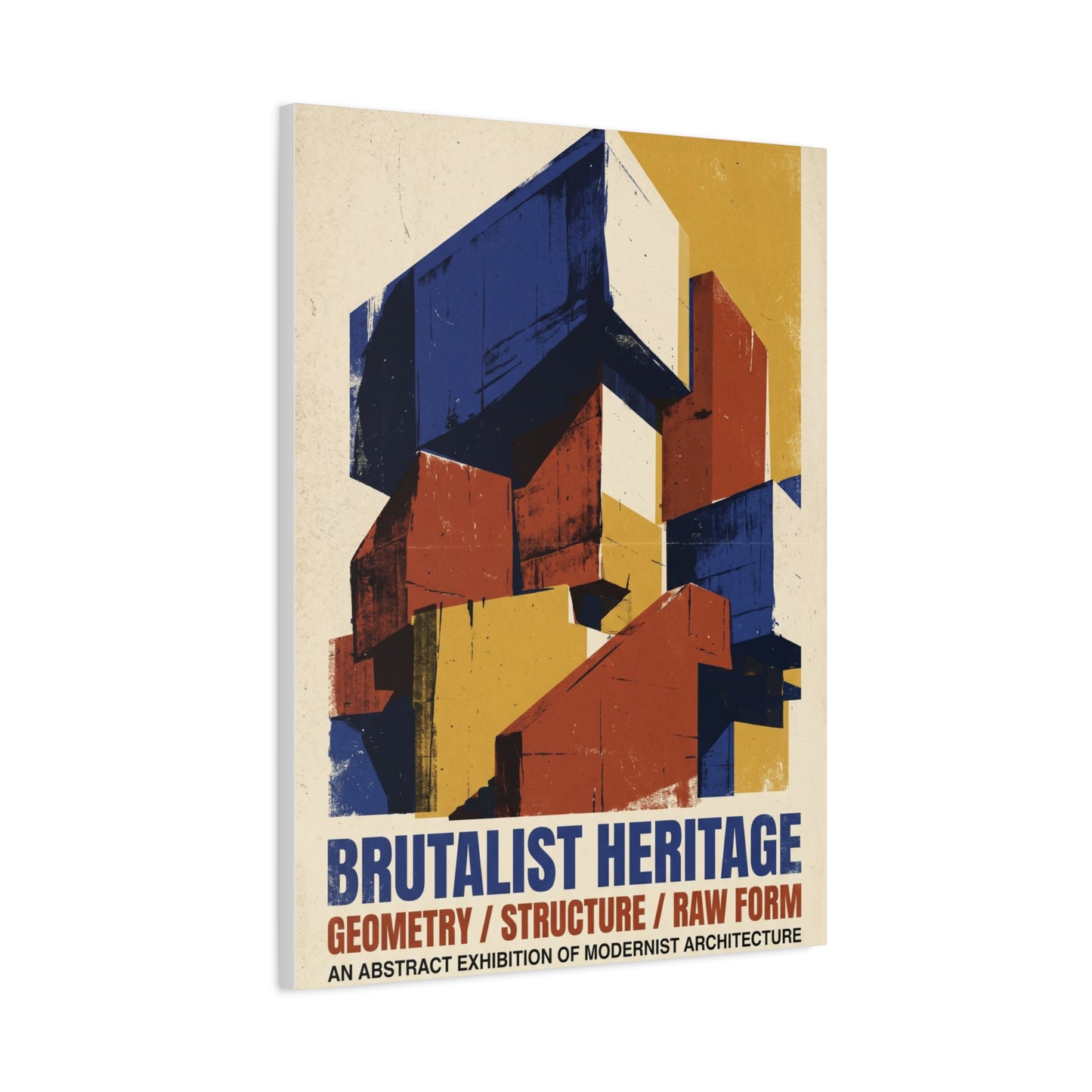 Brutalist Heritage Poster Geometry Wall Art & Canvas Print