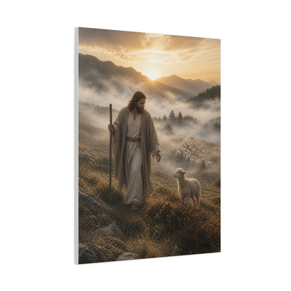 The Good Shepherd with Lamb Wall Art & Canvas Print