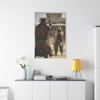 High Noon Gunslinger Duel Wall Art & Canvas Print