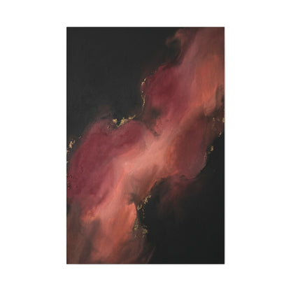 Red and Black Smoky Luxury Abstract Wall Art & Canvas Print