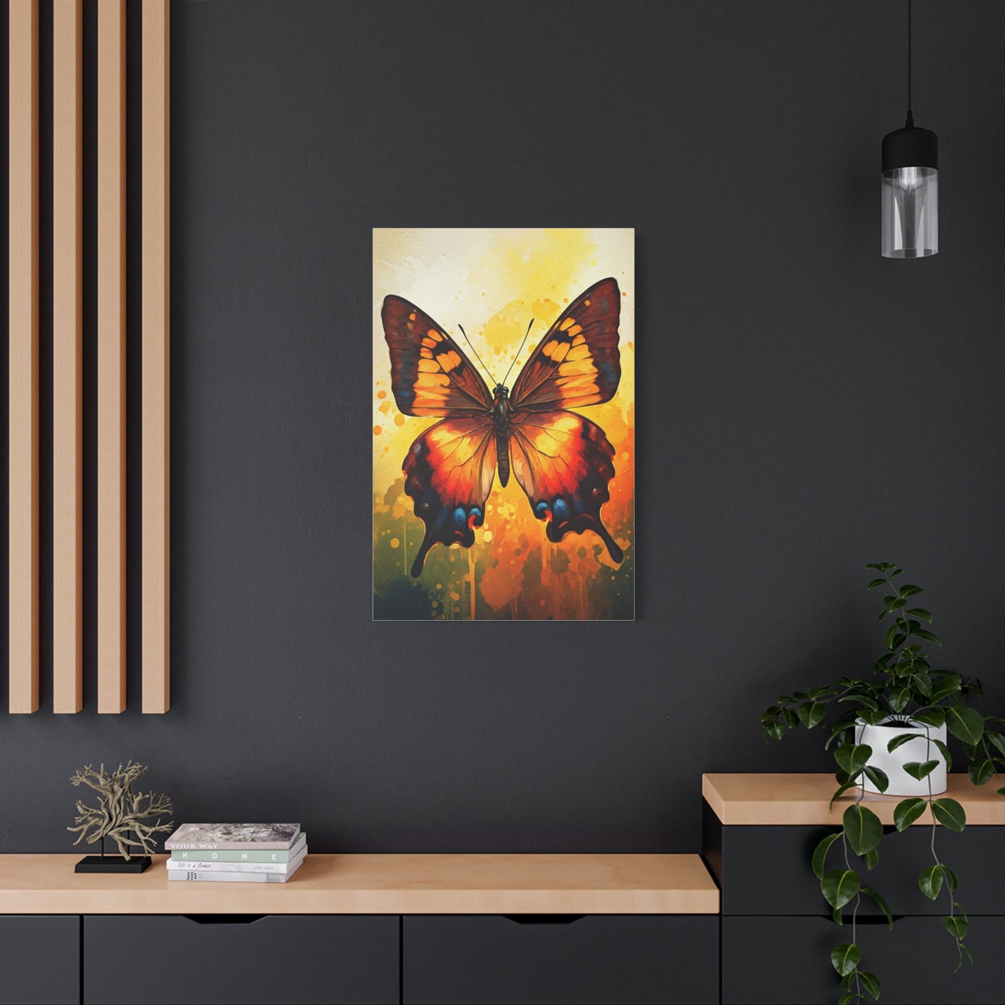 Watercolor Splash Butterfly Wall Art & Canvas Prints