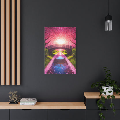 Sakura Bridge Reflection at Sunrise Wall Art & Canvas Prints