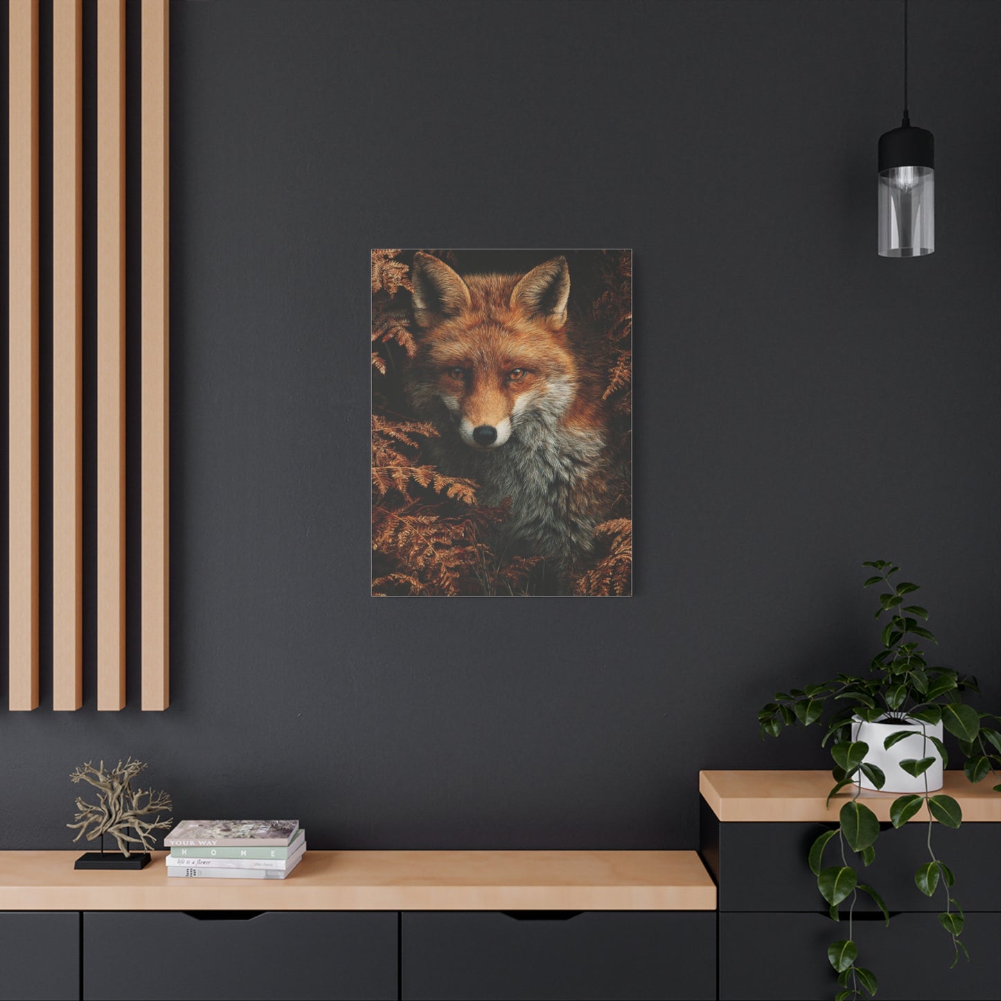 Autumn Woodland Fox Portrait Wall Art & Canvas Print